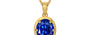 Gold Ceylon Blue Sapphire Pendant Rare Quality (P8)