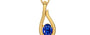 Gold Ceylon Blue Sapphire Pendant Rare Quality (P9)