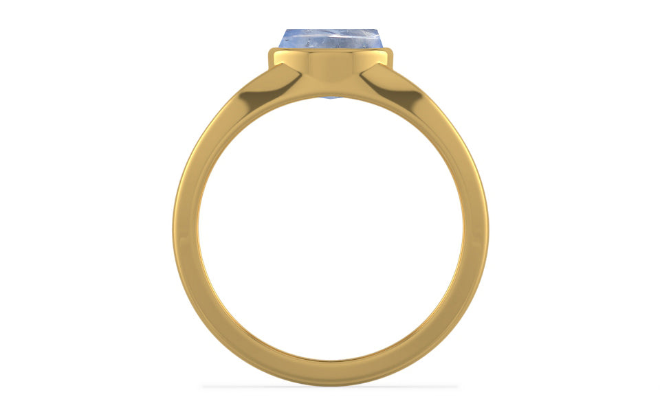 Gold Ceylon Blue Sapphire Ring Fine Quality (R10)
