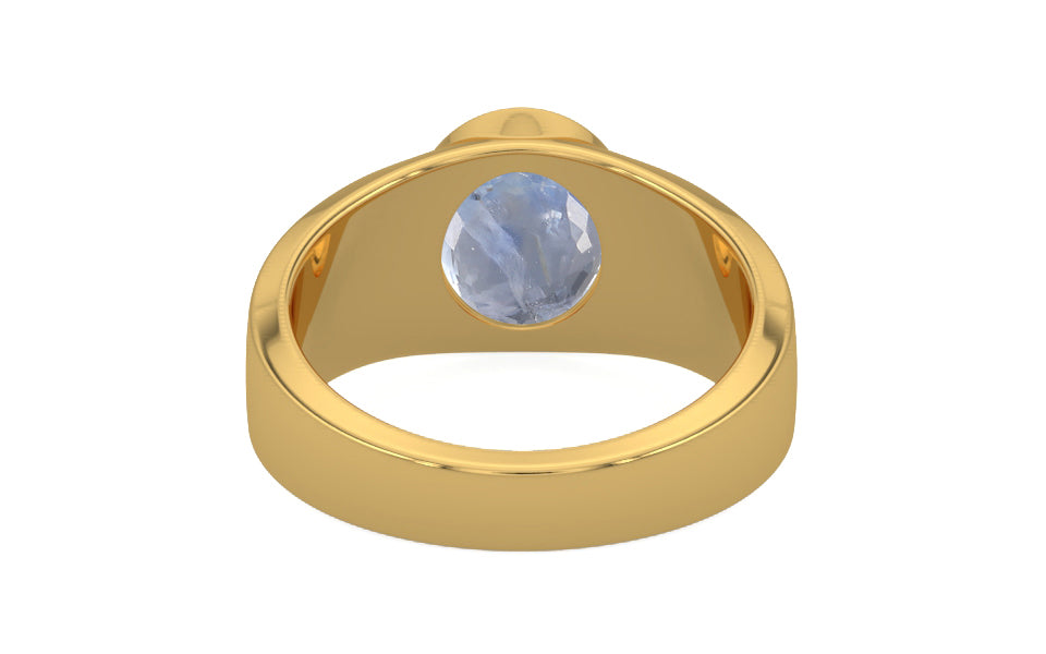 Gold Ceylon Blue Sapphire Ring Fine Quality (R10)