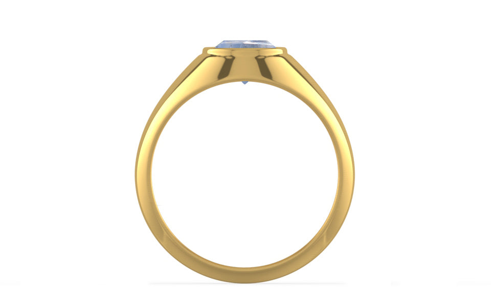 Gold Ceylon Blue Sapphire Ring Fine Quality (R12)