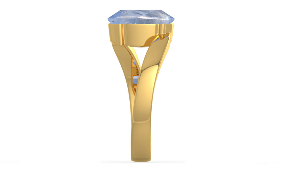 Gold Ceylon Blue Sapphire Ring Rare Quality (R2)