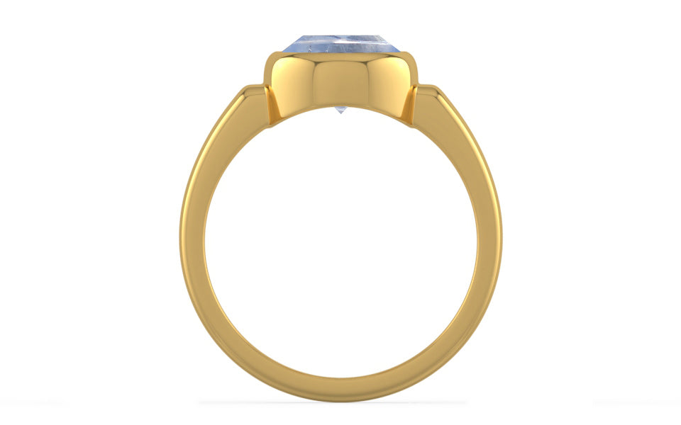 Gold Ceylon Blue Sapphire Ring Fine Quality (R6)