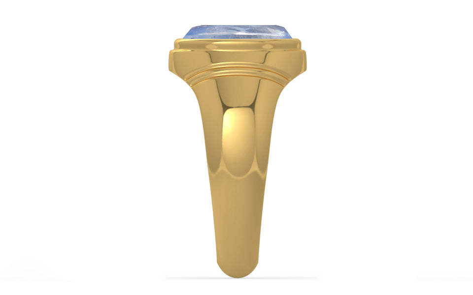 Gold Ceylon Blue Sapphire Ring Fine Quality (R7)