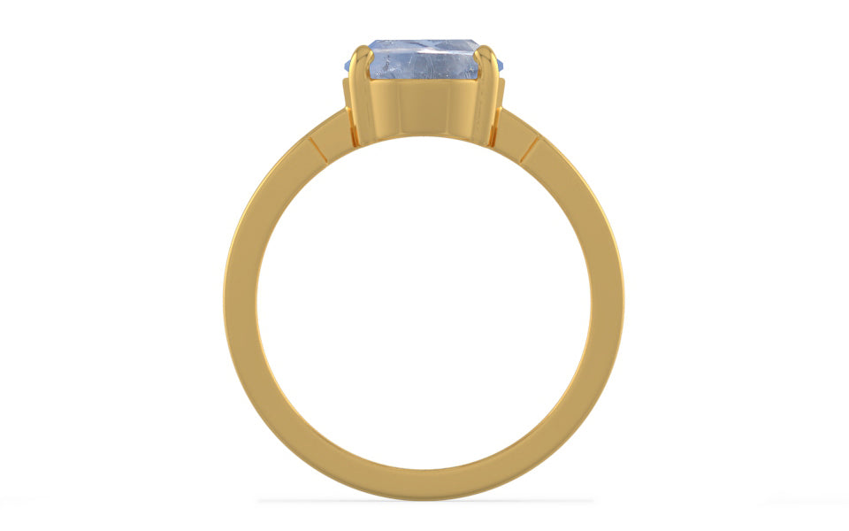 Gold Ceylon Blue Sapphire Ring Fine Quality (R8)
