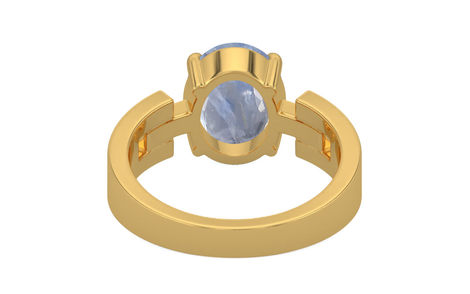 Gold Ceylon Blue Sapphire Ring Fine Quality (R8)