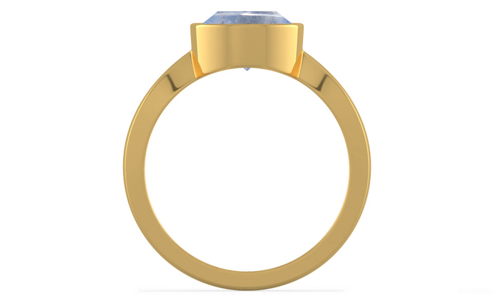 Gold Ceylon Blue Sapphire Ring Fine Quality (R9)