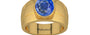 Gold Ceylon Blue Sapphire Ring Limited Quality (R1)