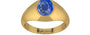 Gold Ceylon Blue Sapphire Ring Limited Quality (R12)