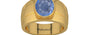 Gold Ceylon Blue Sapphire Ring Prime Quality (R1)