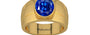 Gold Ceylon Blue Sapphire Ring Rare Quality (R1)