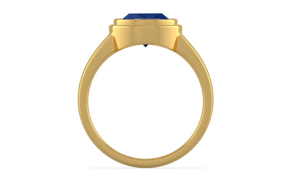 Gold Ceylon Blue Sapphire Ring Rare Quality (R3)