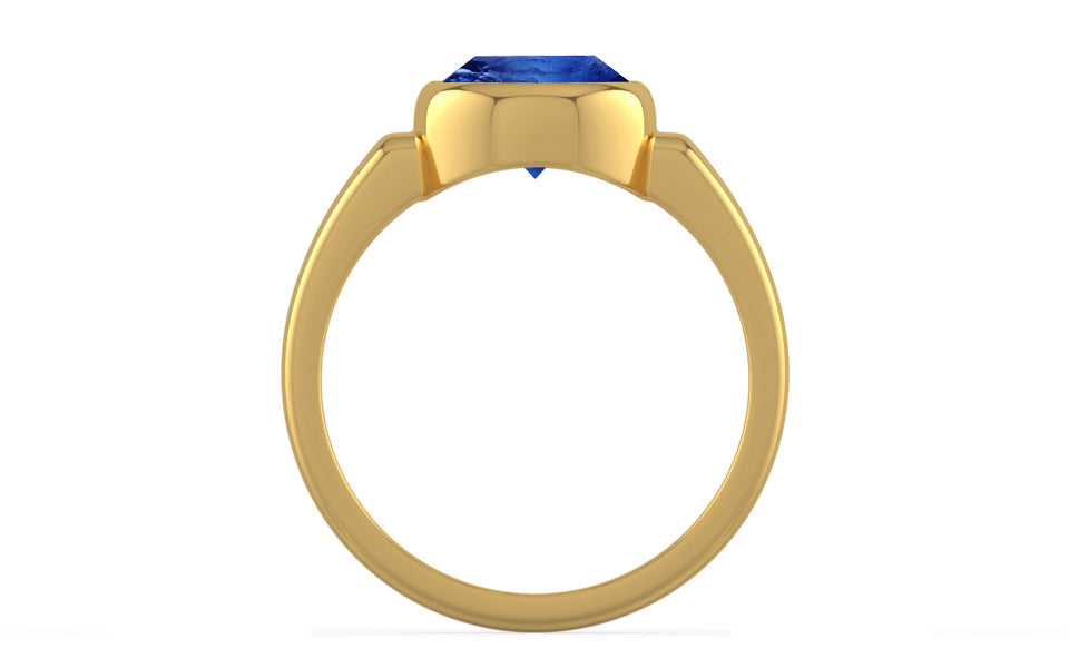 Gold Ceylon Blue Sapphire Ring Rare Quality (R6)