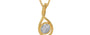 Gold Ceylon White Sapphire Pendant Fine Quality (P1)