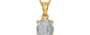 Gold Ceylon White Sapphire Pendant Fine Quality (P10)
