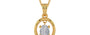 Gold Ceylon White Sapphire Pendant Fine Quality (P2)