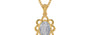 Gold Ceylon White Sapphire Pendant Fine Quality (P3)
