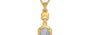 Gold Ceylon White Sapphire Pendant Fine Quality (P6)