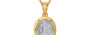 Gold Ceylon White Sapphire Pendant Fine Quality (P8)