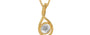 Gold Ceylon White Sapphire Pendant Limited Quality (P1)