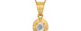 Gold Ceylon White Sapphire Pendant Limited Quality (P11)