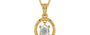 Gold Ceylon White Sapphire Pendant Limited Quality (P2)