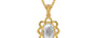 Gold Ceylon White Sapphire Pendant Limited Quality (P3)