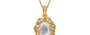 Gold Ceylon White Sapphire Pendant Limited Quality (P5)