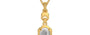 Gold Ceylon White Sapphire Pendant Limited Quality (P6)