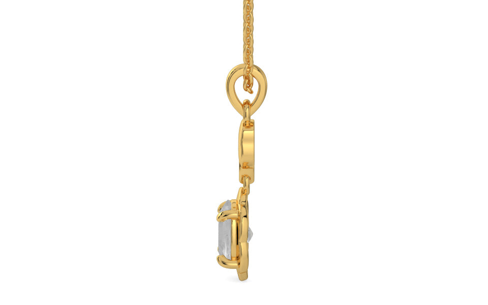 Gold Ceylon White Sapphire Pendant Limited Quality (P6)