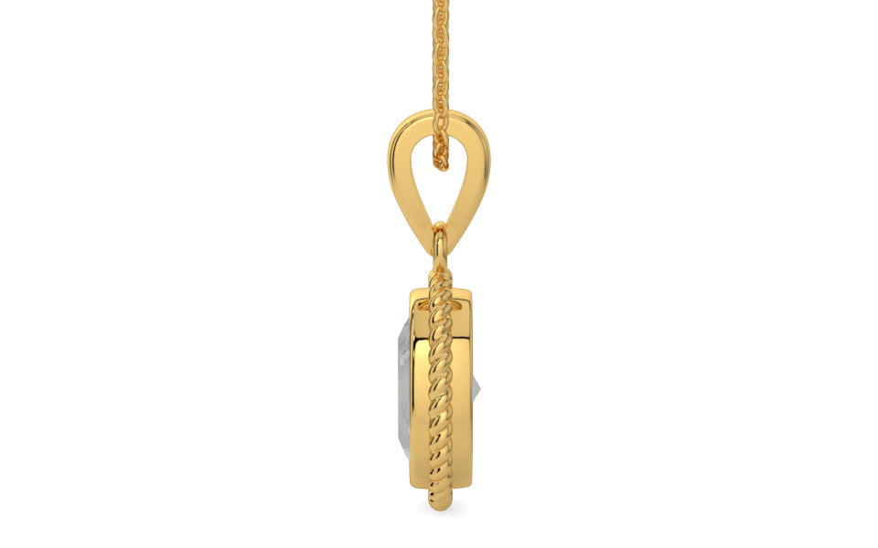 Gold Ceylon White Sapphire Pendant Limited Quality (P7)