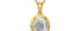 Gold Ceylon White Sapphire Pendant Limited Quality (P8)