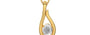 Gold Ceylon White Sapphire Pendant Limited Quality (P9)