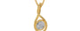 Gold Ceylon White Sapphire Pendant Prime Quality (P1)