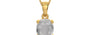 Gold Ceylon White Sapphire Pendant Prime Quality (P10)