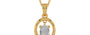 Gold Ceylon White Sapphire Pendant Prime Quality (P2)