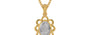 Gold Ceylon White Sapphire Pendant Prime Quality (P3)