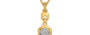Gold Ceylon White Sapphire Pendant Prime Quality (P6)