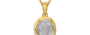 Gold Ceylon White Sapphire Pendant Prime Quality (P8)