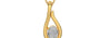 Gold Ceylon White Sapphire Pendant Prime Quality (P9)