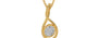 Gold Ceylon White Sapphire Pendant Rare Quality (P1)