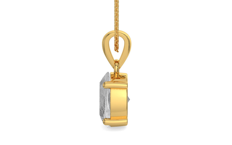 Gold Ceylon White Sapphire Pendant Rare Quality (P10)