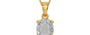Gold Ceylon White Sapphire Pendant Rare Quality (P10)