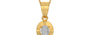 Gold Ceylon White Sapphire Pendant Rare Quality (P11)