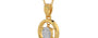Gold Ceylon White Sapphire Pendant Rare Quality (P2)