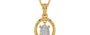 Gold Ceylon White Sapphire Pendant Rare Quality (P2)
