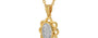 Gold Ceylon White Sapphire Pendant Rare Quality (P3)
