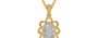 Gold Ceylon White Sapphire Pendant Rare Quality (P3)