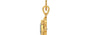 Gold Ceylon White Sapphire Pendant Rare Quality (P5)