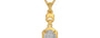 Gold Ceylon White Sapphire Pendant Rare Quality (P6)